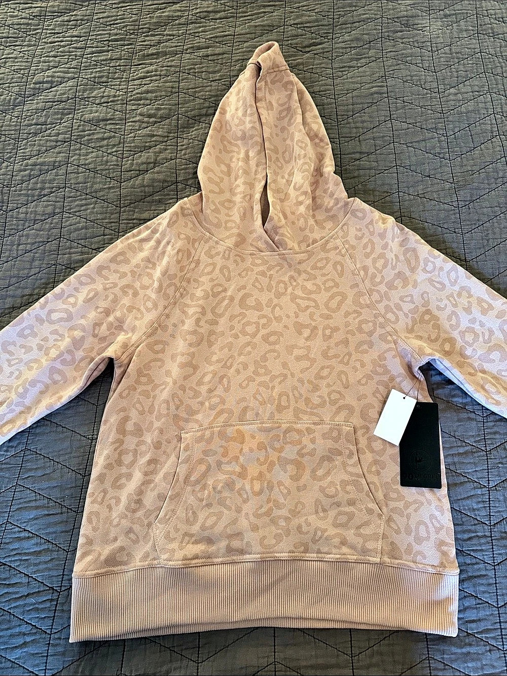 90 Degree by Reflex Leopard Print Hoodie Women's in Pink